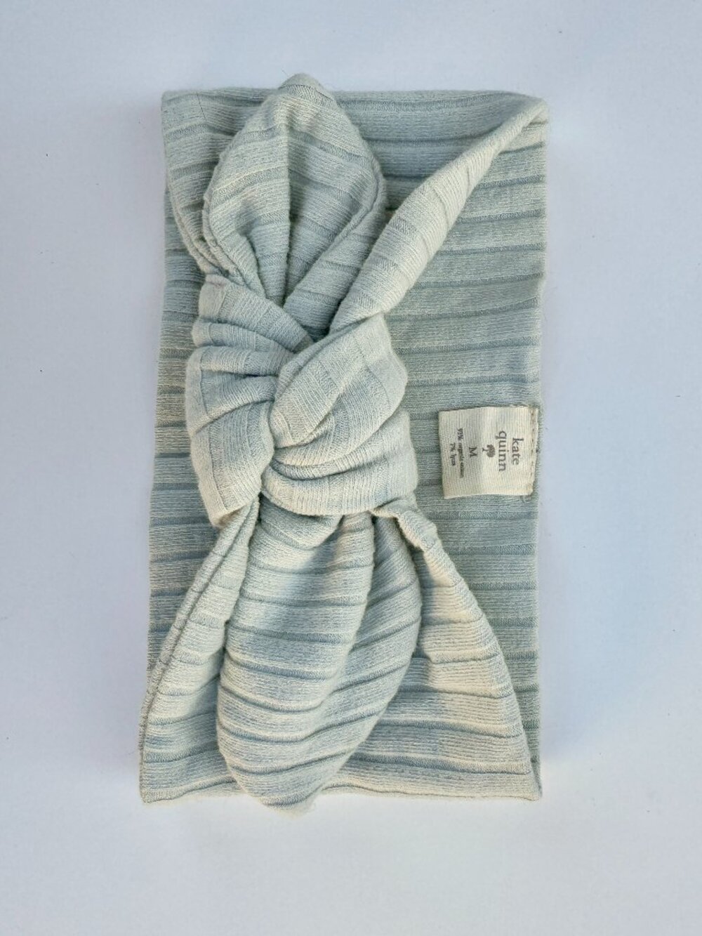 Kate Quinn Knot Headband – Soft Seafoam | Organic Cotton | Size M (6–12)